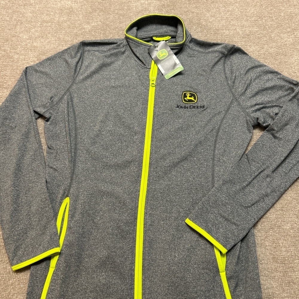 John Deere Charcoal and Neon Yellow Jacket